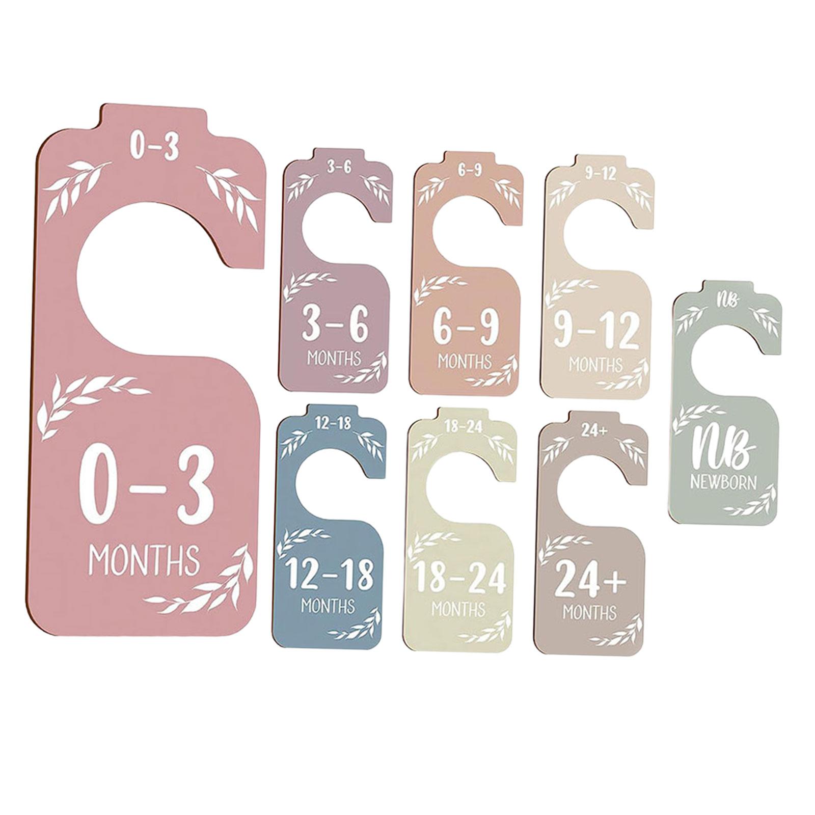 Baby Clothing Rack Gift - 8-teiliges Set Baby-Kleiderschrank-Größenordner, Geschenk-Kleiderständer-Trenner für Babys,