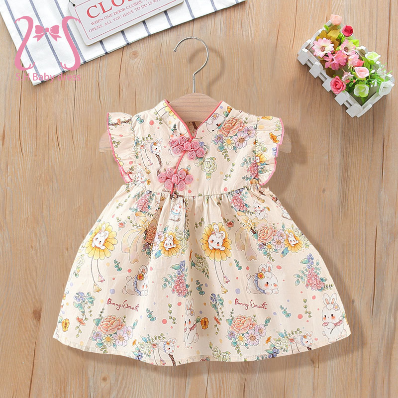 Baby Clothing Line - 0–4 Jahre alt, chinesischer Stil, Baby-Mädchen-Kleider,