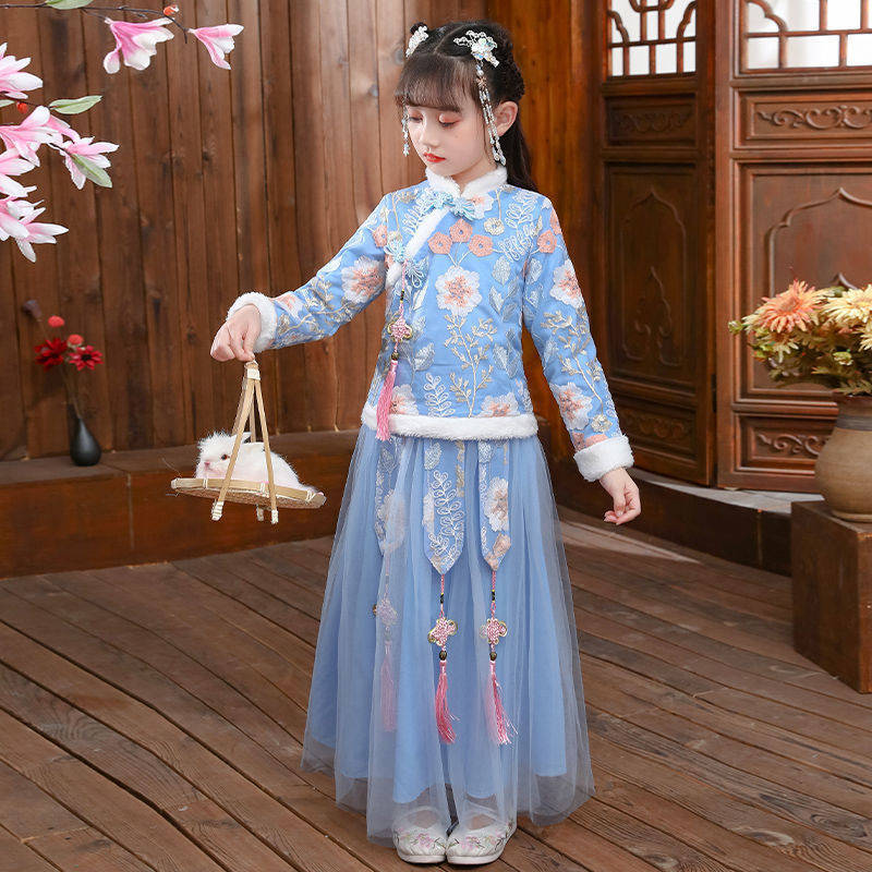 Baby Clothing Winter - 2024 Kinder Herbst Winter Hanfu Mädchen