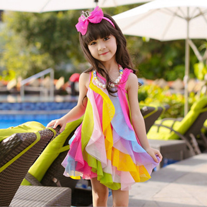 Baby Clothing Line - Sommer Mädchen Kleid Keine Halskette Koreanischen
