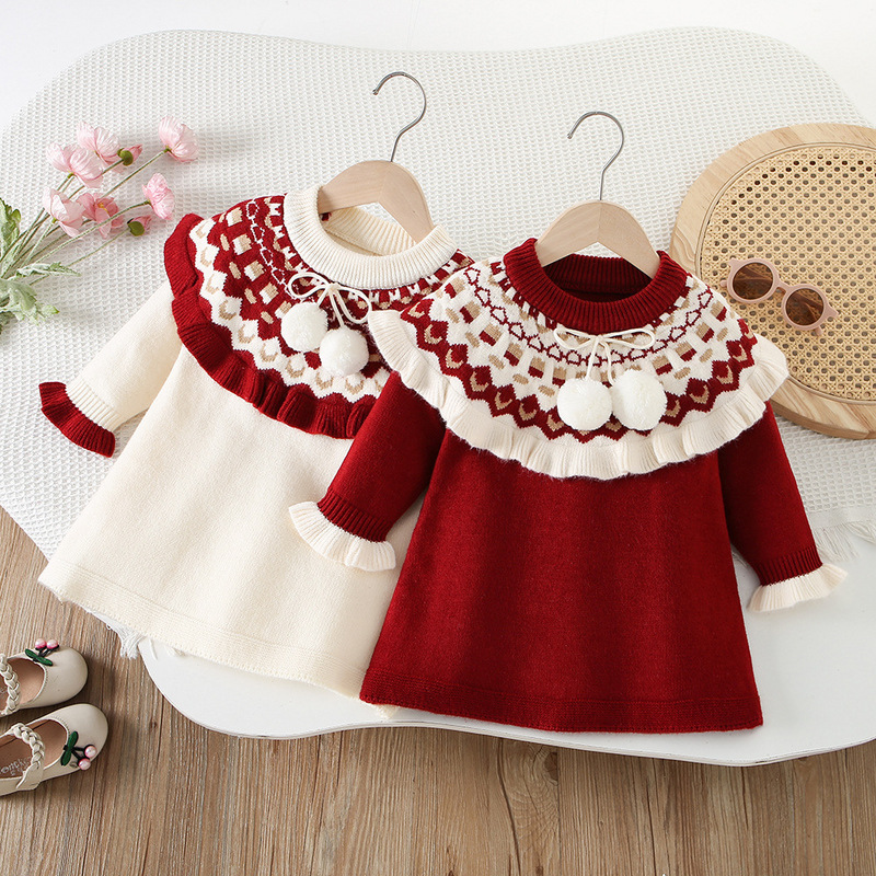 Baby Clothing Line - Gestrickte Kleider für Mädchen, Frühling und