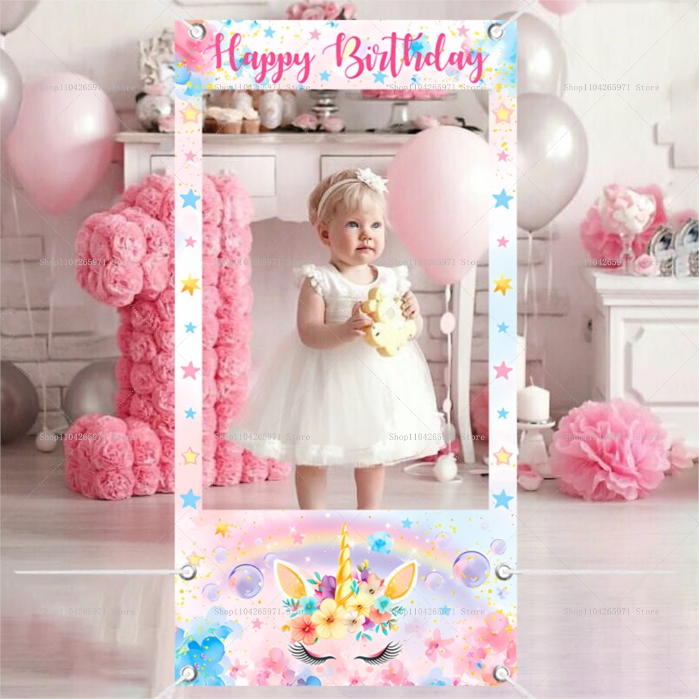 Baby Clothing Easter - Einhorn-Thema Fotobox-Rahmen Requisiten Mädchen Neugeborenen 1.