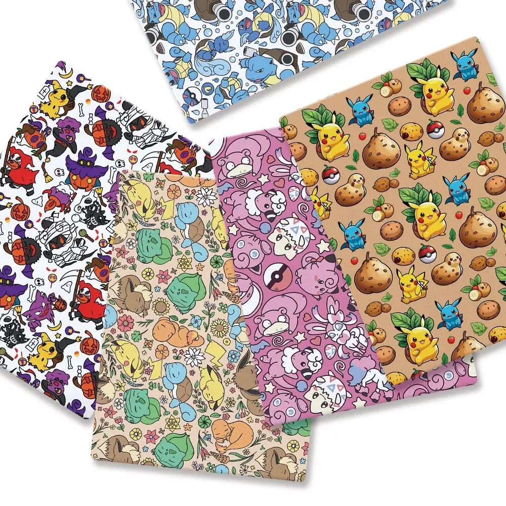 Baby Clothing Unisex - Pokemon Cartoon Fabric140*50cm Handgemachte Nähen Patchwork