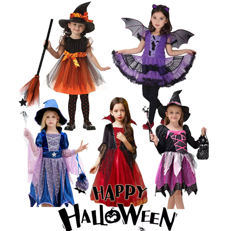 Baby Q Clothing - Halloween-Kostüm für Mädchen, Kleid, Scarlet Witch,