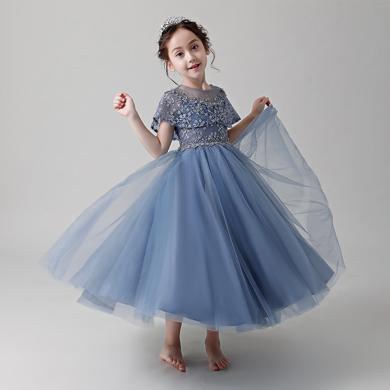 Baby Q Clothing - 2025 Kinderkleid Puffy Mädchen Prinzessin Kleid