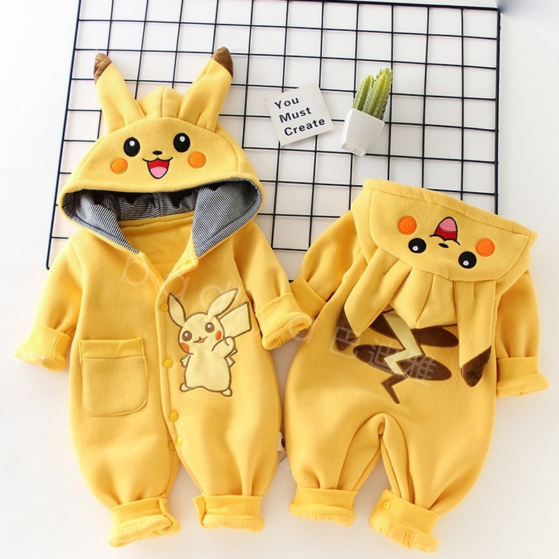 Baby Clothing Winter - Cartoon Pocket Monsters Baby-Pyjama für Neugeborene,