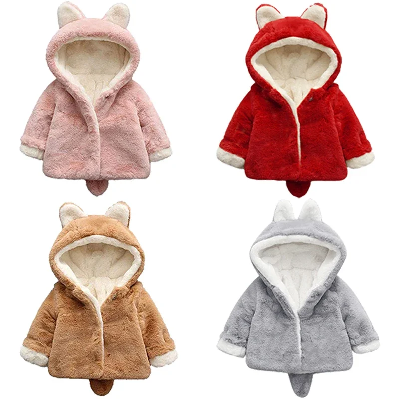 Baby Clothing Winter - Süße Katzen ohren Plüsch Baby jacke