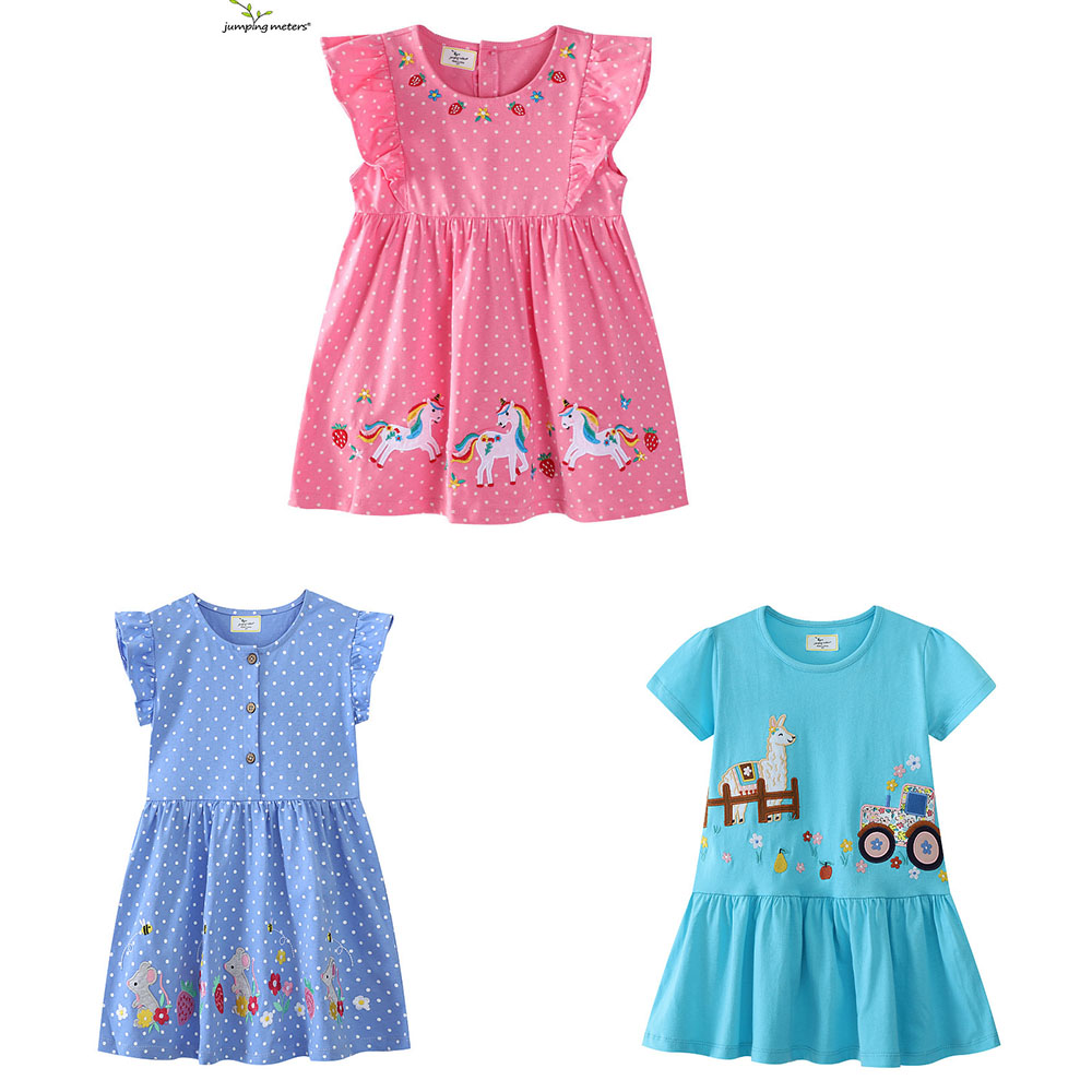 Baby Clothing Line - Jumping Meters 2-7T Tier-Stickerei Applikation Sommer