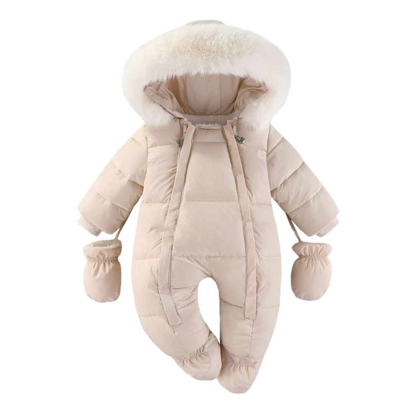 Baby Clothing Winter - Winter Neugeborenen Baby Strampler Mit Handschuhe