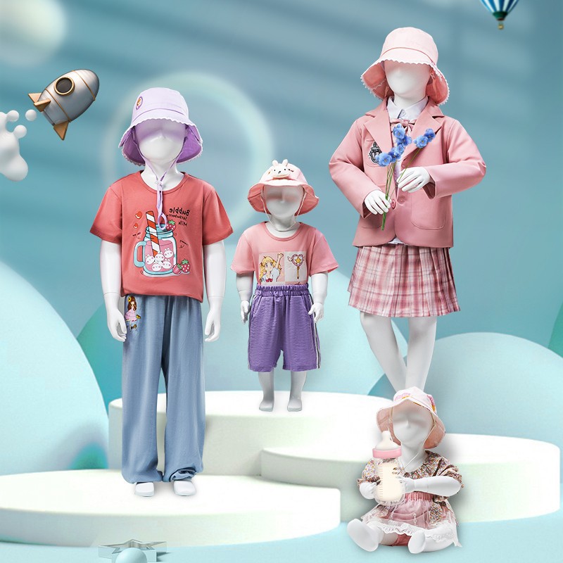 Baby Clothing Display - Kindermodell-Requisiten, Ganzkörper-Modell für Kinderbekleidungsgeschäfte, Babykleidung-Ausstellungsständer, Plattform-Modellregal