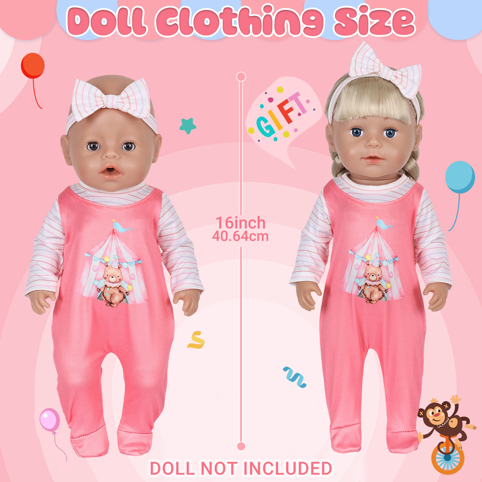 Puppenkleidung für 16-18 Zoll  – Baby Clothing Unisex Bewertung und Preis