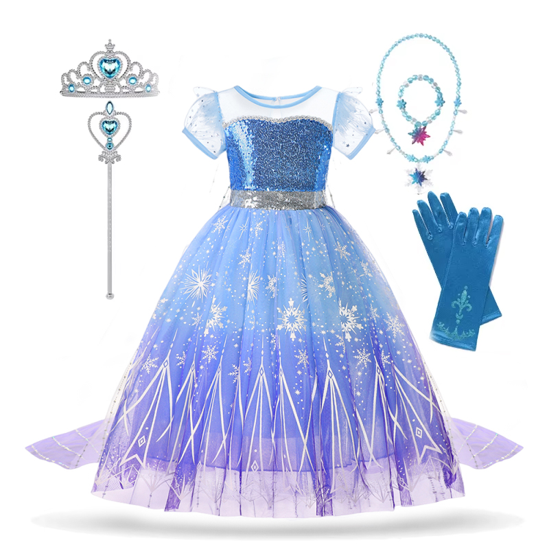 Elsa Mädchen Kleider Prinzessi – Baby Q Clothing Bewertung und Preis