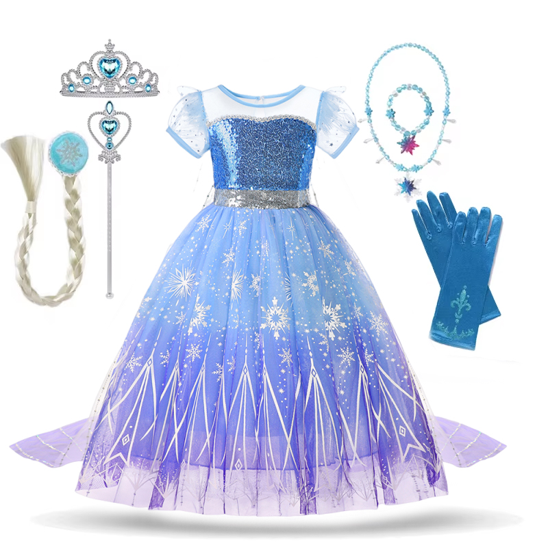 Elsa Mädchen Kleider Prinzessi – Baby Q Clothing Bewertung und Preis